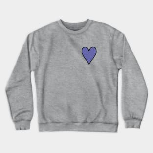 Small Very Peri Periwinkle Blue Heart Line Drawing Color of the Year 2022 Crewneck Sweatshirt